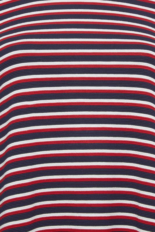 YOURS Plus Size Navy Blue Stripe Top | Yours Clothing 4