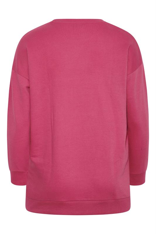 Plus Size Pink 'San Francisco' Slogan Sweatshirt | Yours Clothing  7