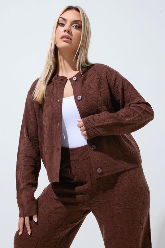  LIMITED COLLECTION Curve Chocolate Brown Knitted Cardigan