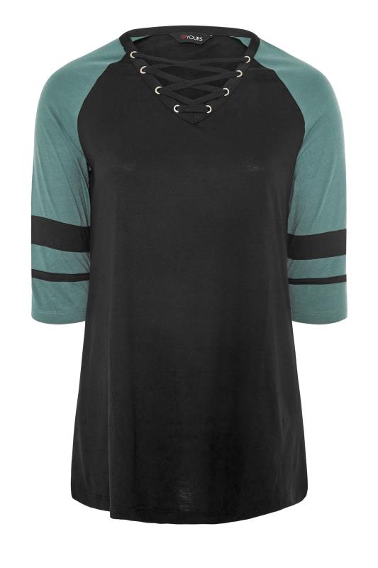 Black & Green Colour Block T-Shirt_F.jpg