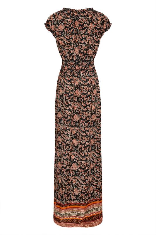 LTS Tall Women's Black Border Print Maxi Dress | Long Tall Sally 7