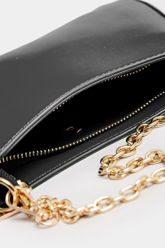 Black Detachable Chain Shoulder Bag | Yours Clothing 4