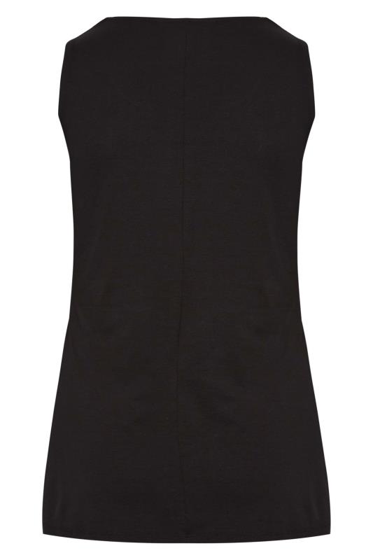 YOURS Plus Size Black Leopard Print Sequin Vest Top | Yours Clothing 9