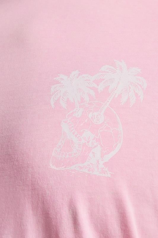 BadRhino Big & Tall Light Pink Acid Wash Graphic T-Shirt | BadRhino 5