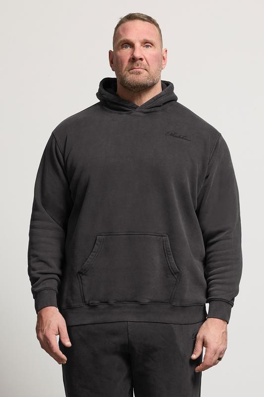 BadRhino Big & Tall Black Sun Bleached Hoodie | BadRhino 1