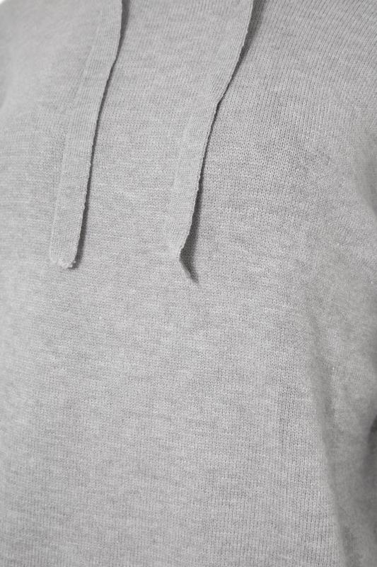 LTS Tall Grey Knitted Hoodie 5