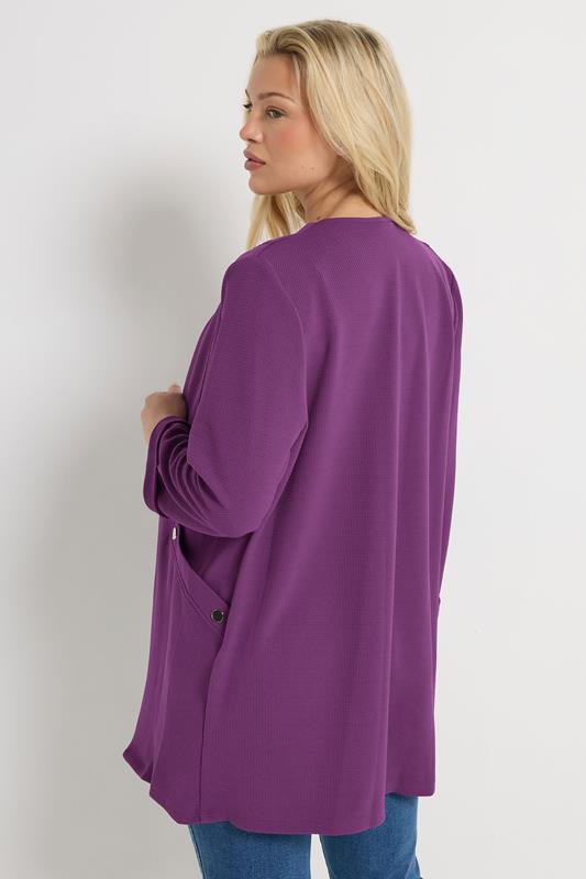 M&Co Purple Textured Jersey Jacket | M&Co 2