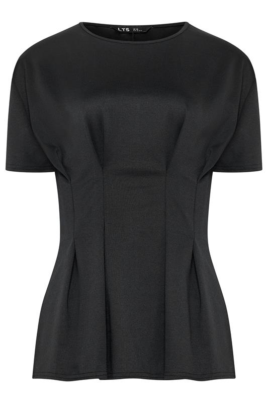 LTS Tall Women's Black Pleated Detail Top | Long Tall Sally 5
