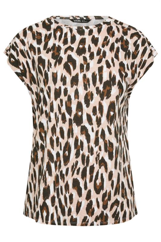 YOURS Plus Size Pink Leopard Print T-Shirt | Yours Clothing 5