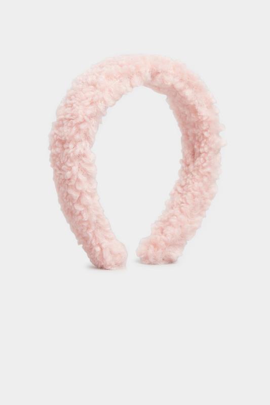 Pink Teddy Shearling Headband | Yours Clothing 2