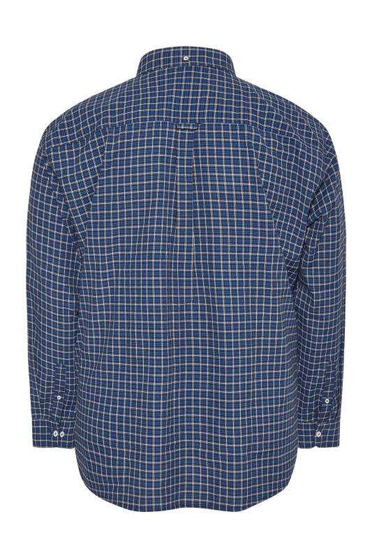 BadRhino Blue & Burgundy Cotton Check Shirt_BK.jpg