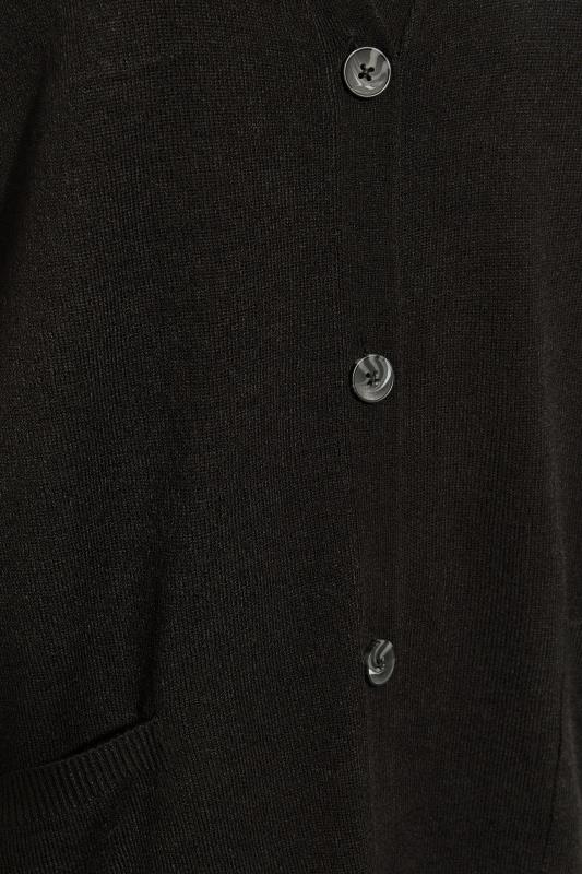 Curve Black Boyfriend Button Through Cardigan | Yours Clothing 5