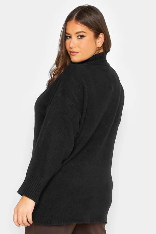 YOURS LUXURY Plus Size Black Batwing Jumper | Yours Clothing 3