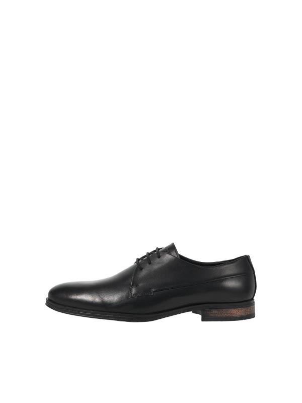  Grande Taille JACK & JONES Big & Tall Black Leather Lace Up Smart Shoes