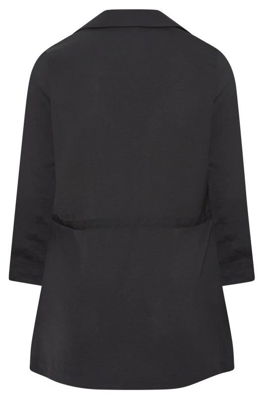 Plus Size Black Waterfall Jacket | Yours Clothing 7