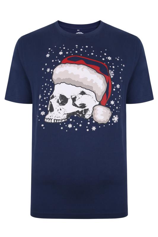 KAM Navy Skull Santa Christmas T-Shirt_F.jpg