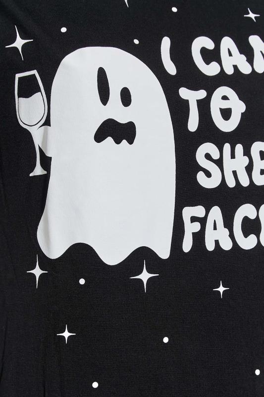 LIMITED COLLECTION Curve Black 'Sheet Faced' Halloween T-Shirt 4