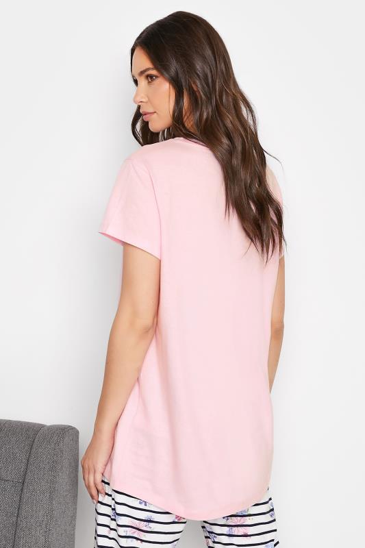 LTS Tall Women's Pink Button Placket Cotton Pyjama Top | Long Tall Sally  3