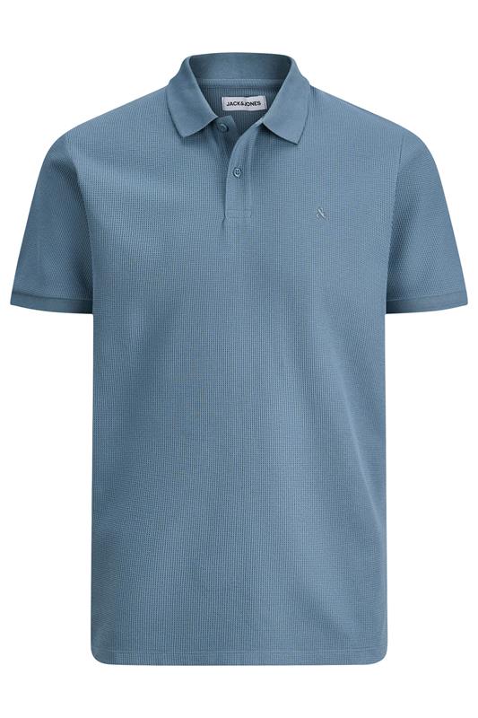 JACK & JONES Big & Tall Blue 'Paulos' Pique Polo Shirt | BadRhino 2