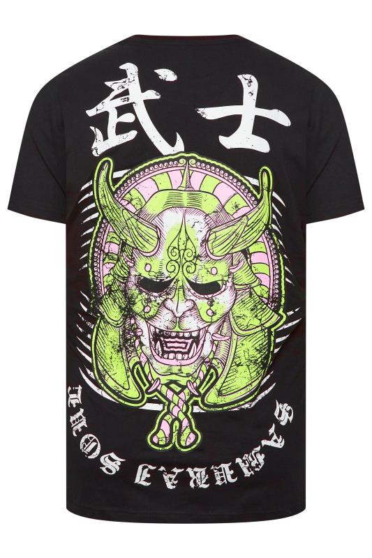 BadRhino Big & Tall Black Samurai Print T-Shirt | BadRhino 5
