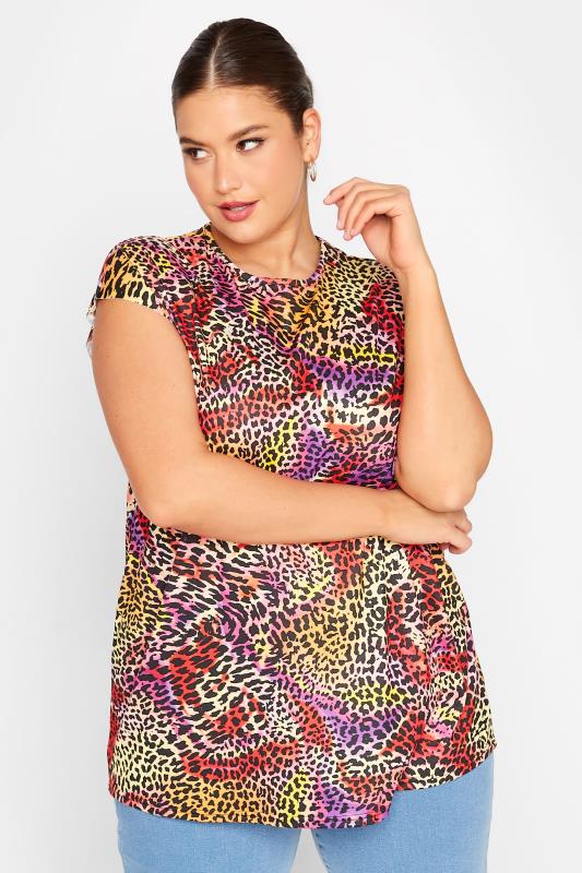 LIMITED COLLECTION Plus Size Pink Animal Print Boxy Vest Top | Yours Clothing  1