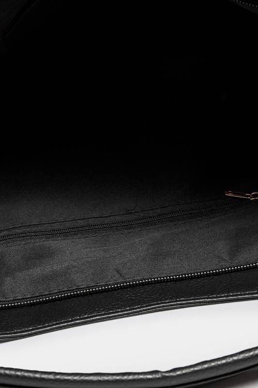 Black Zip Detail Tote Bag 5