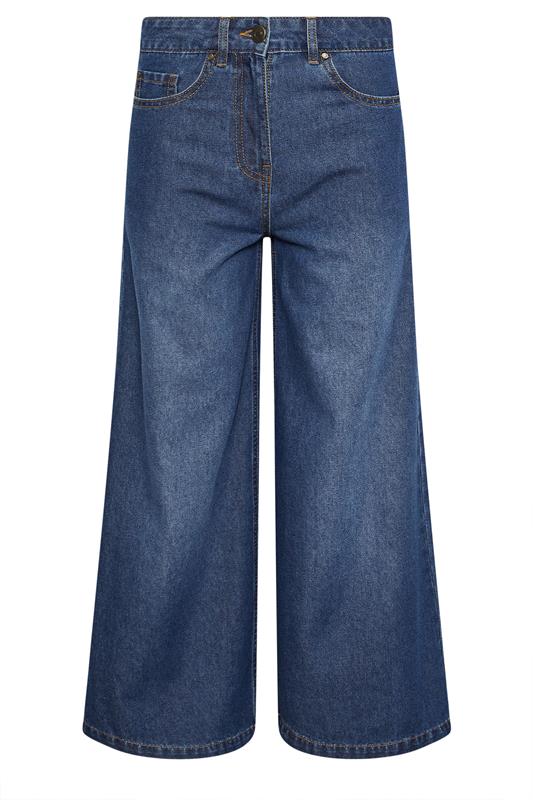 M&Co Petite Blue Midwash Palazzo Jeans | M&Co 5