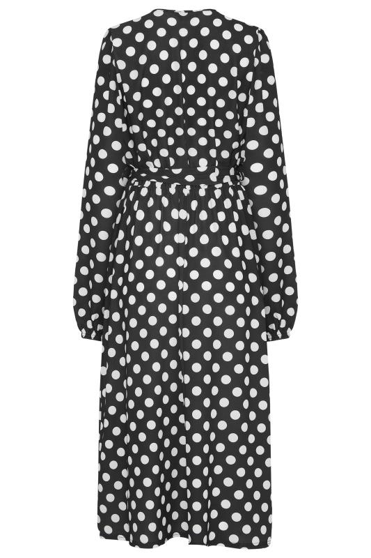Tall Women's LTS Black Polka Dot Wrap Dress | Long Tall Sally 7