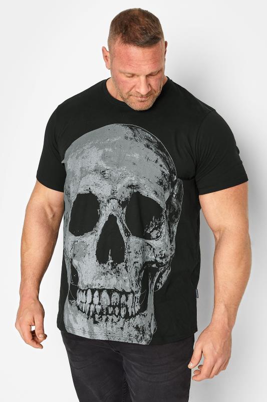  Grande Taille BadRhino Big & Tall Black Large Skull T-Shirt