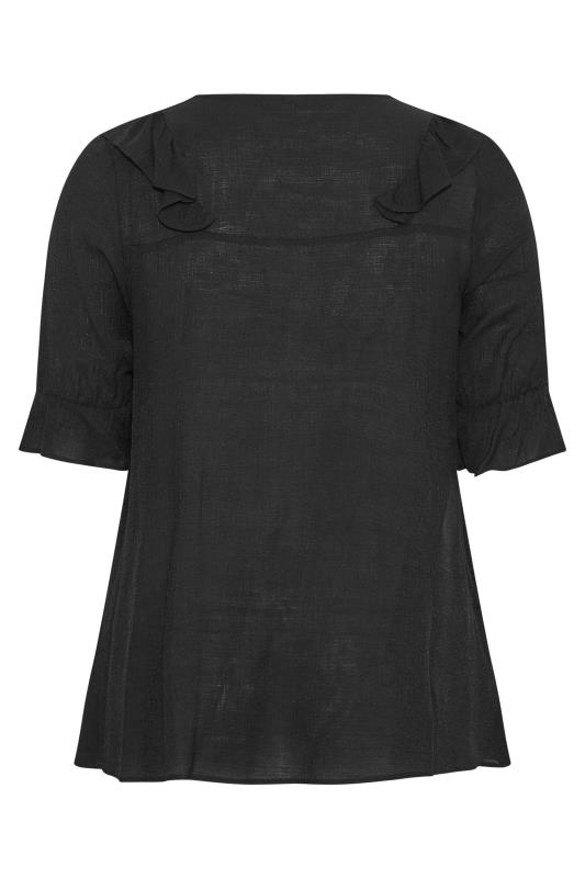 LIMITED COLLECTION Curve Black Frill Blouse_Y.jpg