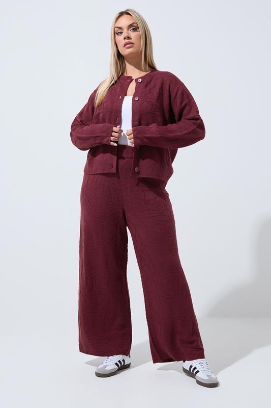 LIMITED COLLECTION Plus Size Red Rose Jacquard Cardigan 2