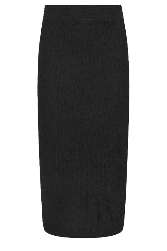 LTS Tall Women's Black Textured Midi Skirt | Long Tall Sally 6