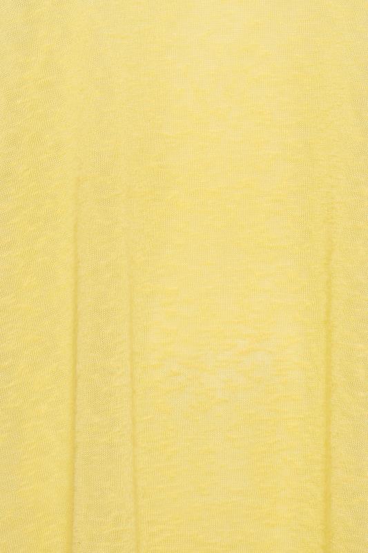 YOURS Curve Plus Size Yellow Linen Look Vest Top | Yours Clothing  4