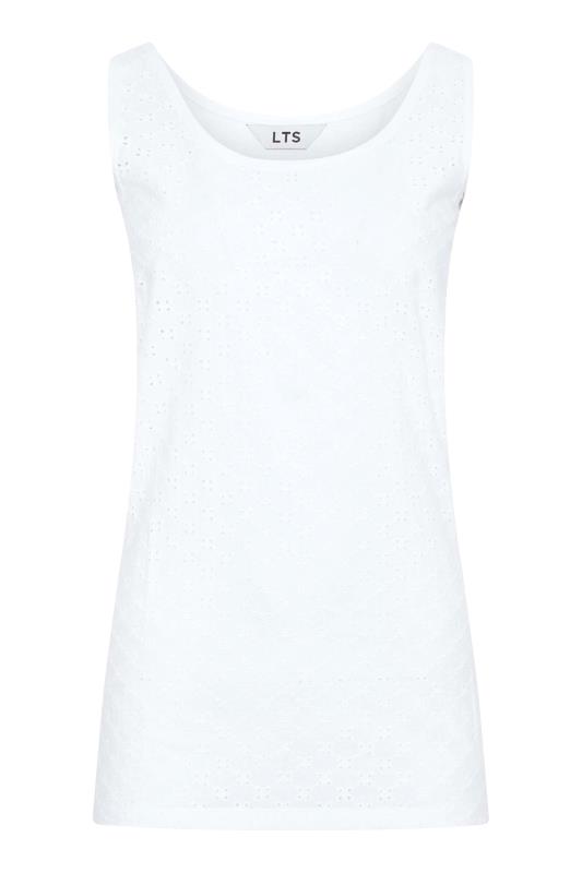 LTS Tall White Broderie Anglaise Vest Top 6