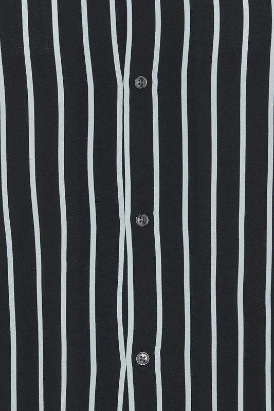 JACK & JONES Big & Tall Black Stripe Resort Shirt | BadRhino 5