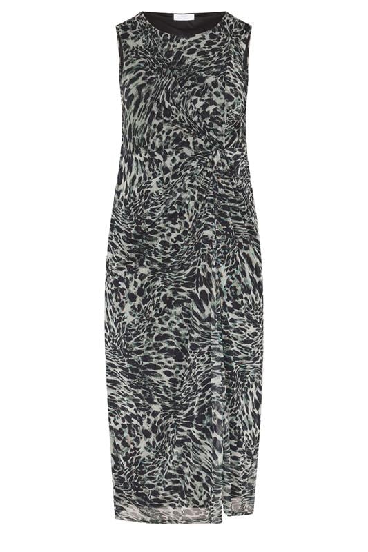 YOURS LONDON Plus Size Grey Animal Dress | Yours Clothing 5