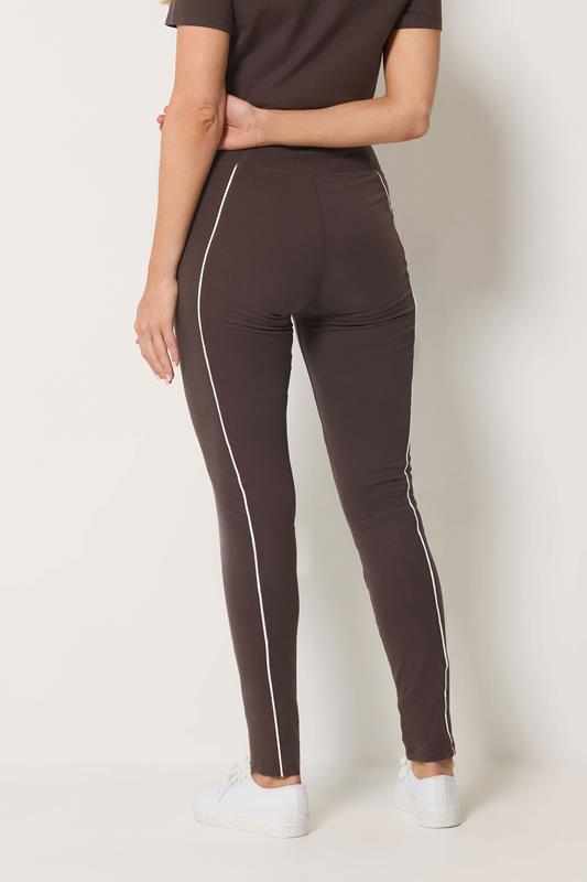 LTS Tall Women's Chocolate Brown Active Piped Leggings | Long Tall Sally 2