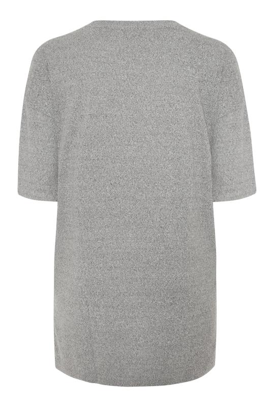 Plus Size Grey 'To Do List: Nothing' Longline Lounge Top | Yours Clothing 7