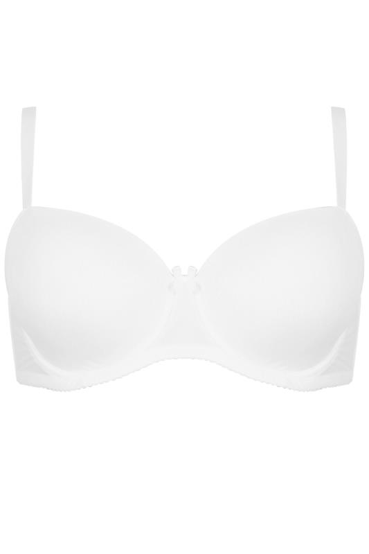 White Moulded T-Shirt Underwired Bra | Yours Clothing  4