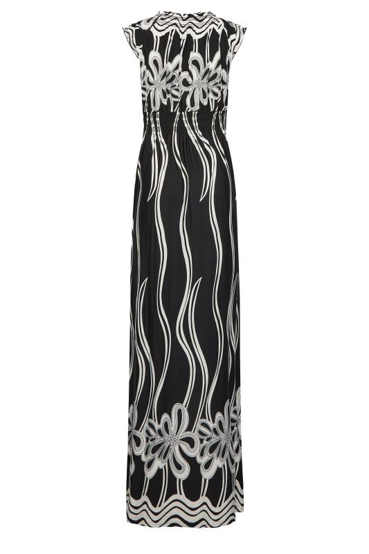 LTS Tall Black Monochrome Floral Maxi Dress | Long Tall Sally 7