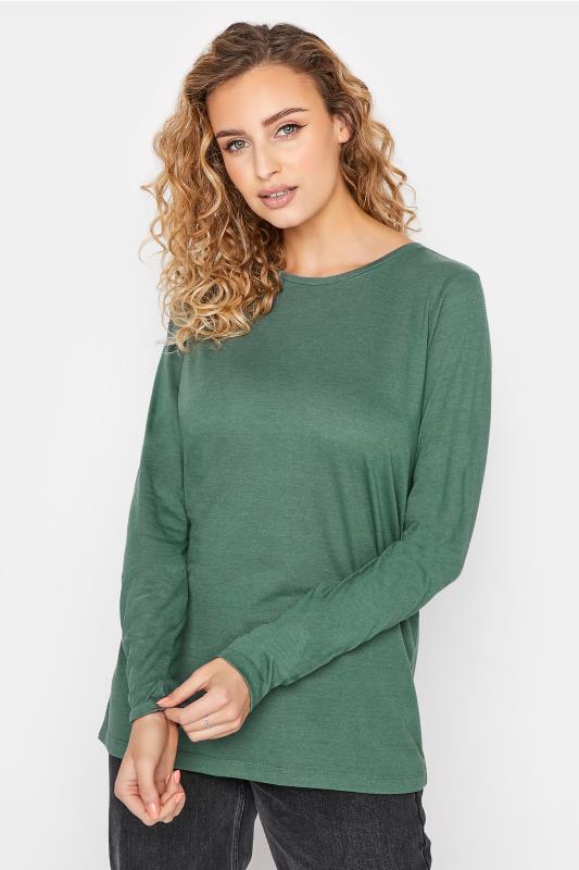 LTS Tall Women's Sage Green Long Sleeve T-Shirt | Long Tall Sally 1