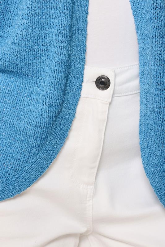 M&Co Blue Short Sleeve Tape Knit Cardigan | M&Co 4