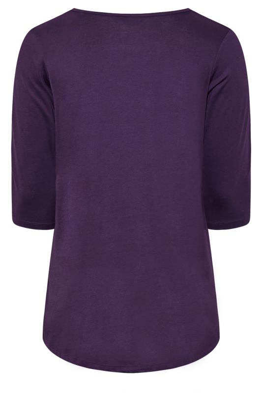 Curve Purple 'Joy, Love, Peace' Slogan Christmas T-Shirt | Yours Clothing 7