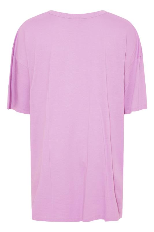 Curve Purple 'New York' Slogan Oversized T-Shirt 6