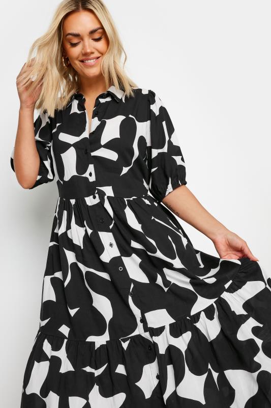 YOURS Plus Size Black Abstract Print Shirt Dress | Yours Clothing 5