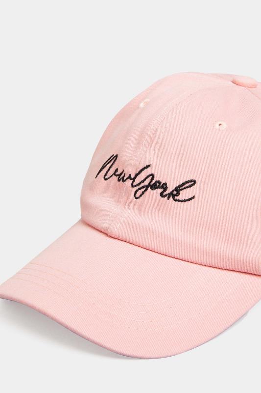 Blush Pink 'New York' Embroidered Cap 5