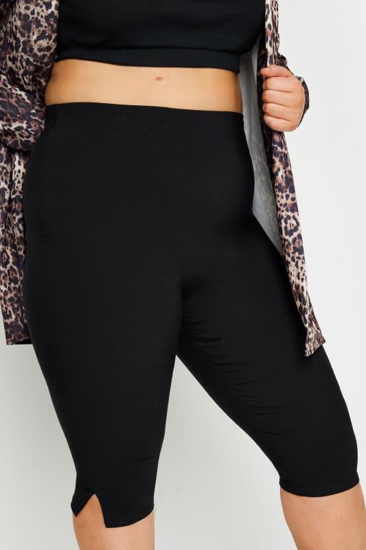 YOURS Plus Size Black Capri Cropped Trousers | Yours Clothing 4