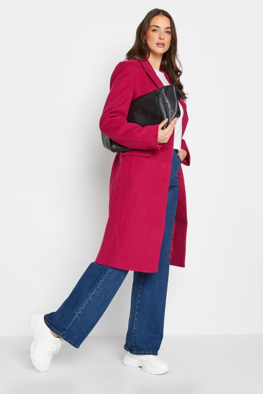 LTS Tall Women's Pink Midi Formal Coat | Long Tall Sally 2