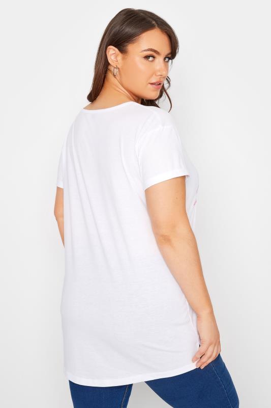 Plus Size White 'Bride' Slogan T-Shirt | Yours Clothing  3
