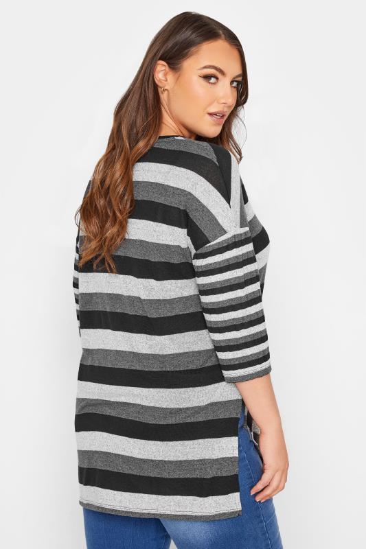 Curve Grey Striped Sweatshirt 3